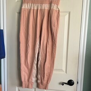 Young Fabulous and Broke Peach hi rise Jogger Pants with Contrast Stripe